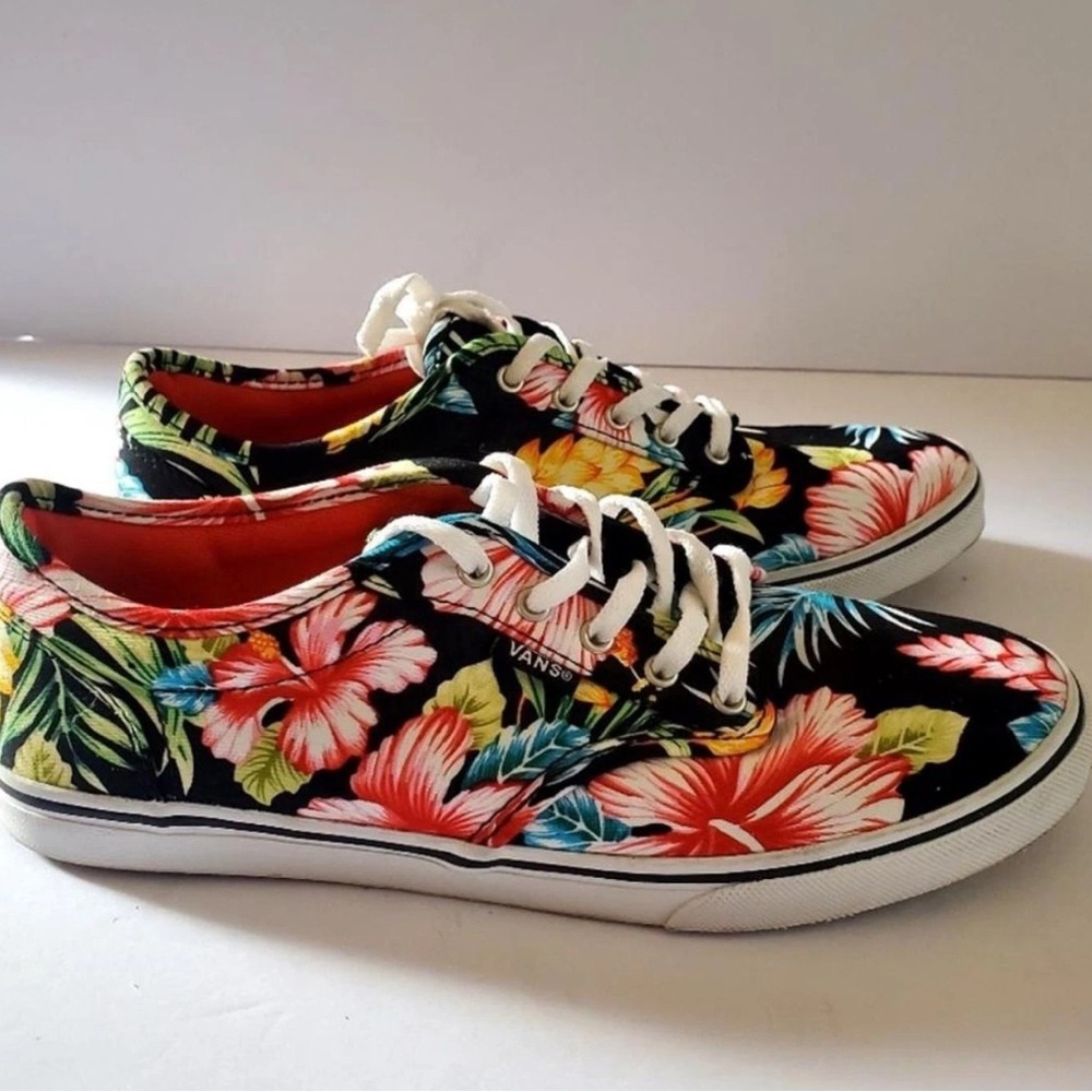 Vans Women's Tropical Floral Sneakers - Black and Multicolor